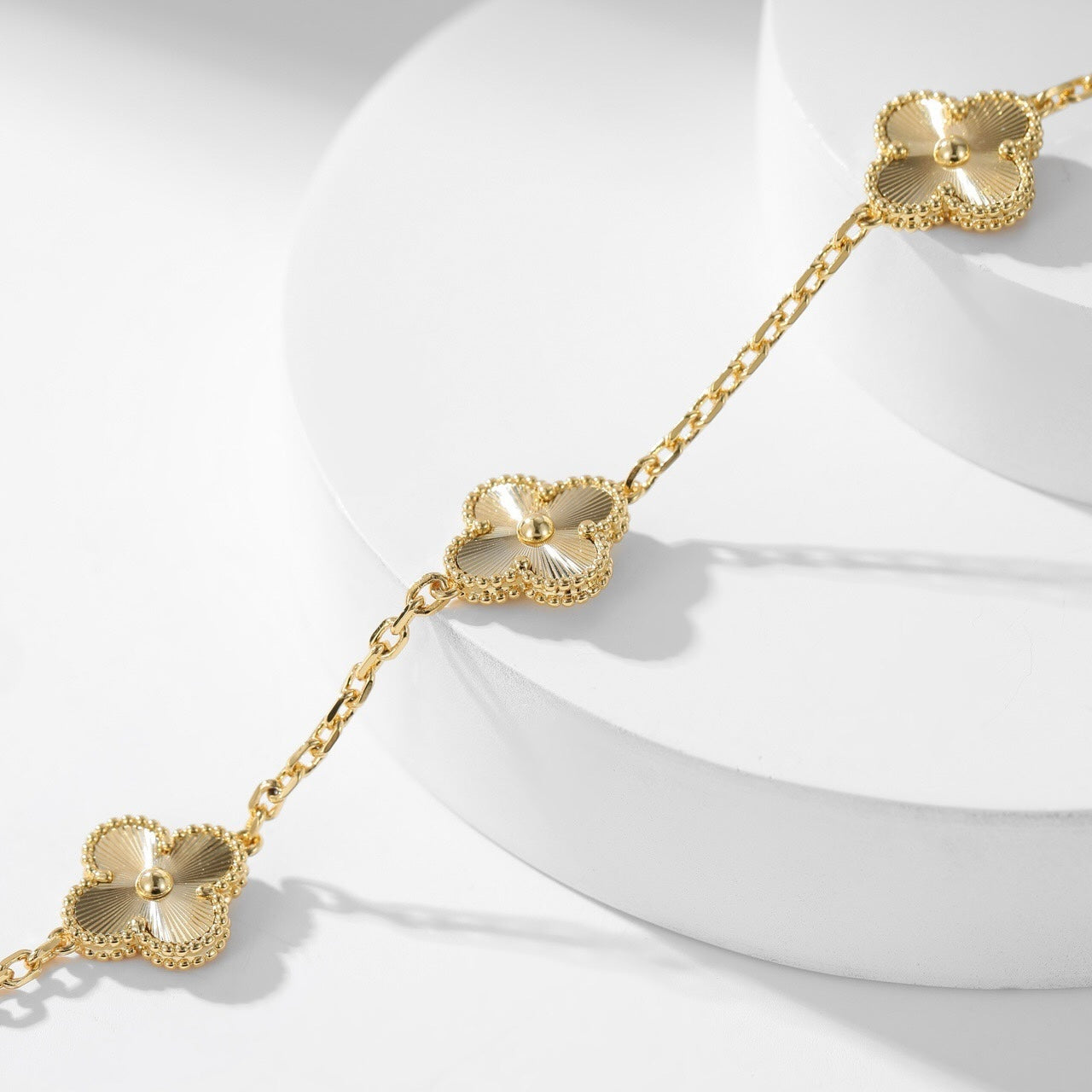 [Glitter Jewelry]CLOVER 10 MOTIFS LASER NECKLACE