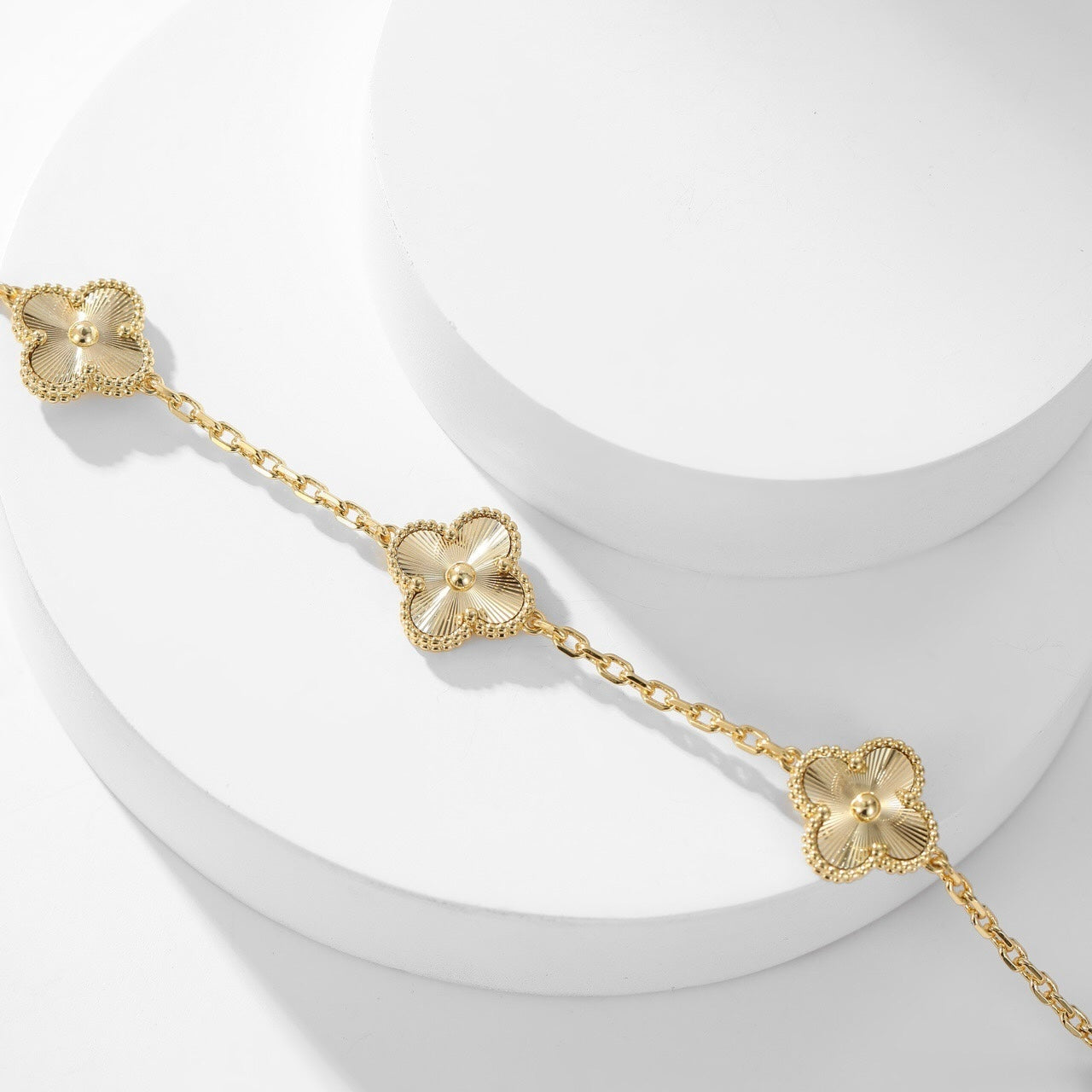 [Glitter Jewelry]CLOVER 10 MOTIFS LASER NECKLACE