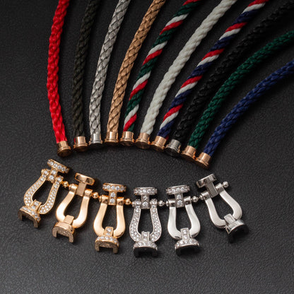 [Glitter Jewelry]FORCE LARGE HORSESHOE FULL DIAMOND BRACELET GOLD