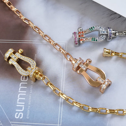 [Glitter Jewelry]FORCE LARGE HORSESHOE CLASP  METAL BRACELET