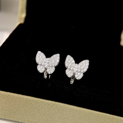 [Glitter Jewelry]BUTTERFLY ALL DIAMOND EARRINGS