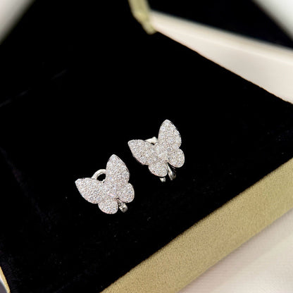 [Glitter Jewelry]BUTTERFLY ALL DIAMOND EARRINGS