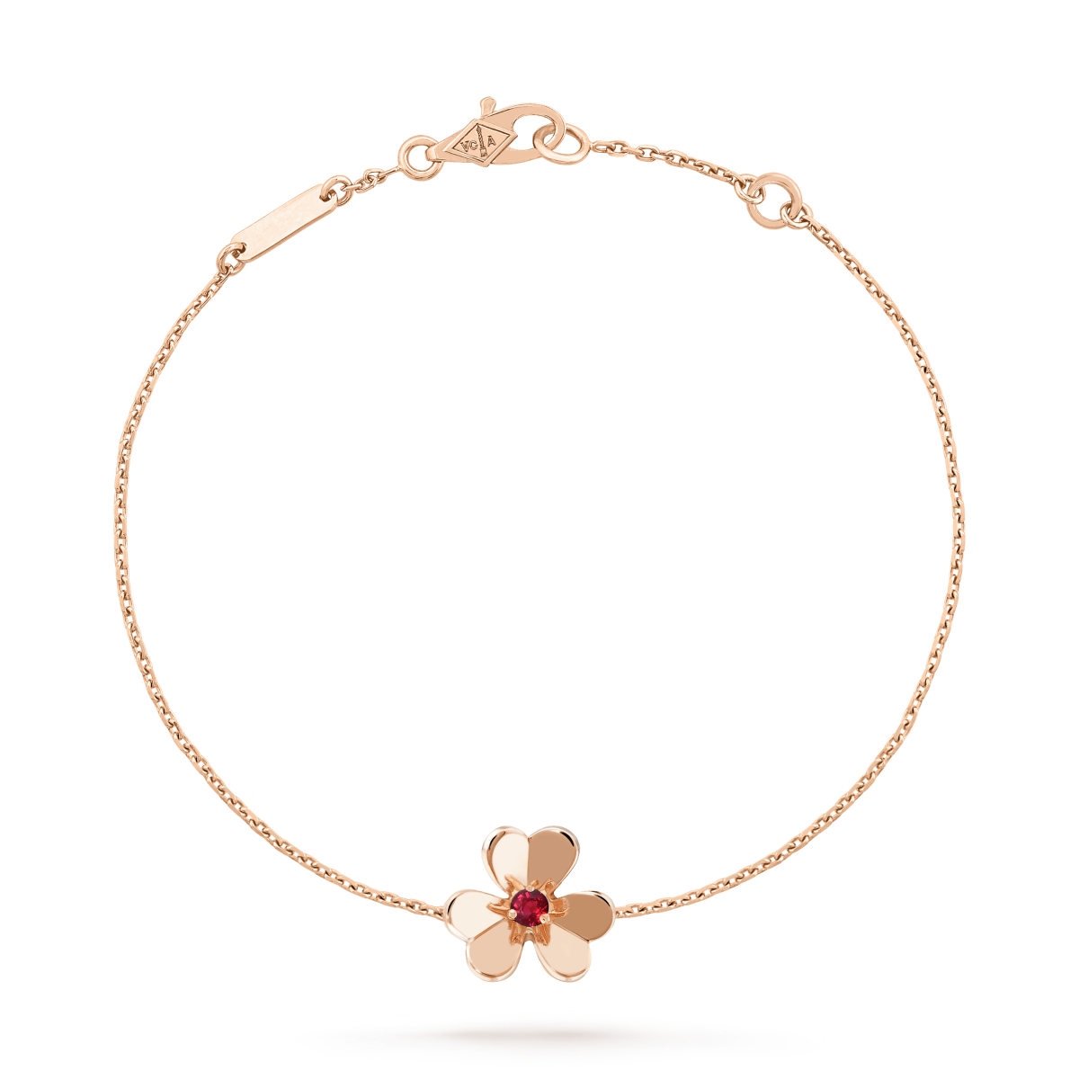 [Glitter Jewelry]FRIVOLE GOLD FLOWER PINK MALACHITE BRACELET