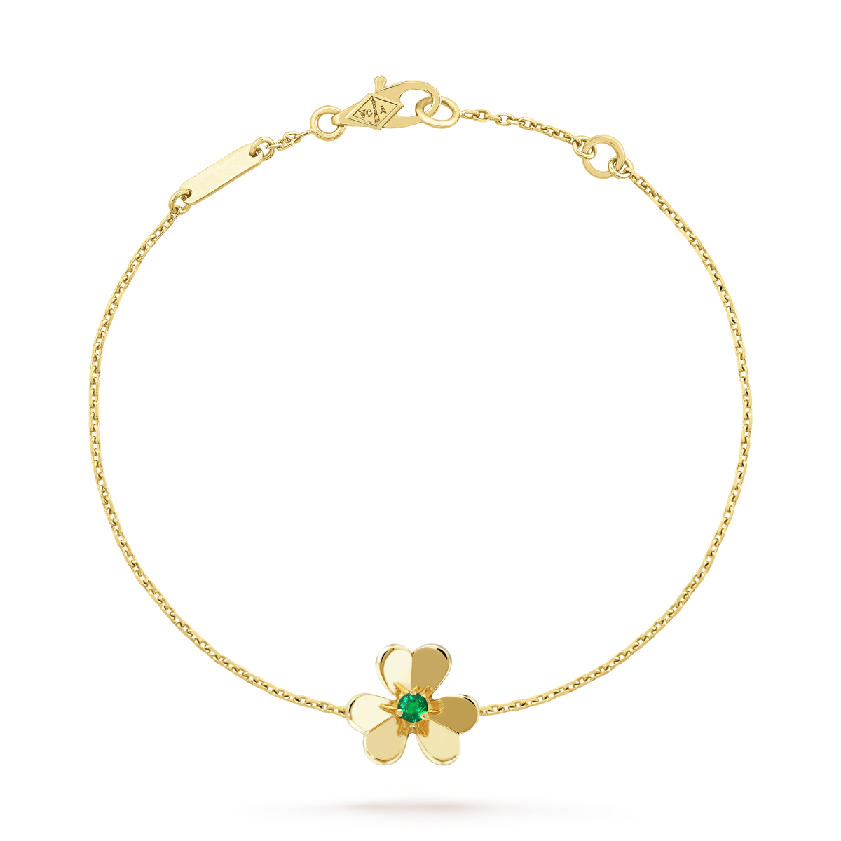 [Glitter Jewelry]FRIVOLE GOLD FLOWER PINK MALACHITE BRACELET