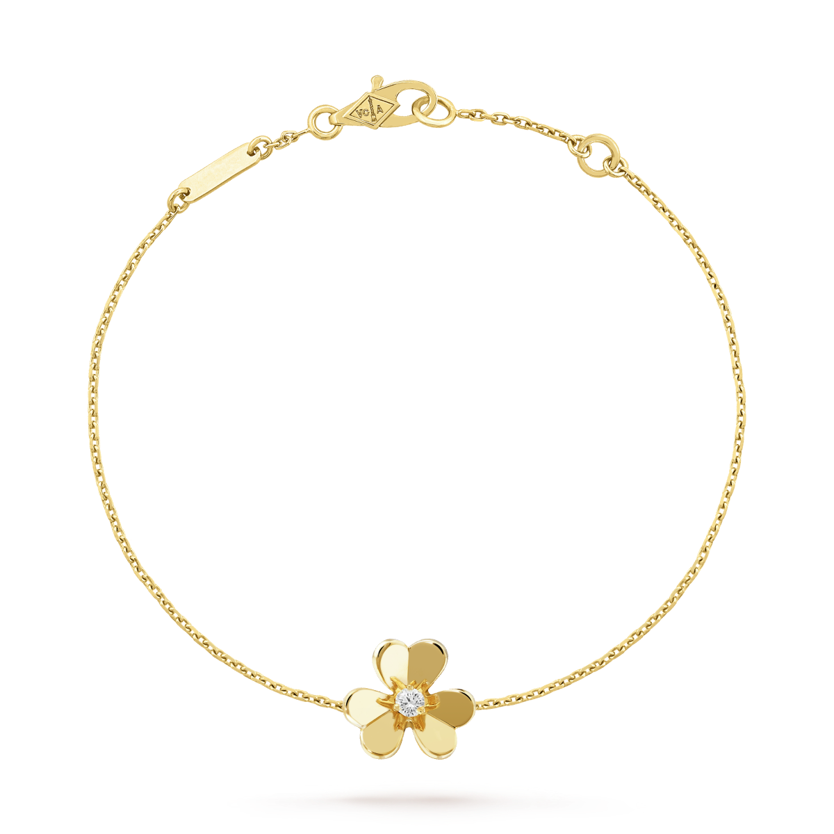[Glitter Jewelry]FRIVOLE GOLD FLOWER PINK MALACHITE BRACELET