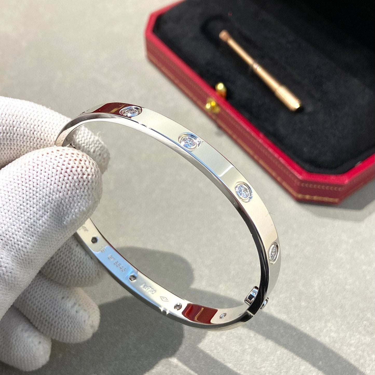 [Glitter Jewelry]LOVE BRACELET 6.1MM 10 DIAMONDS