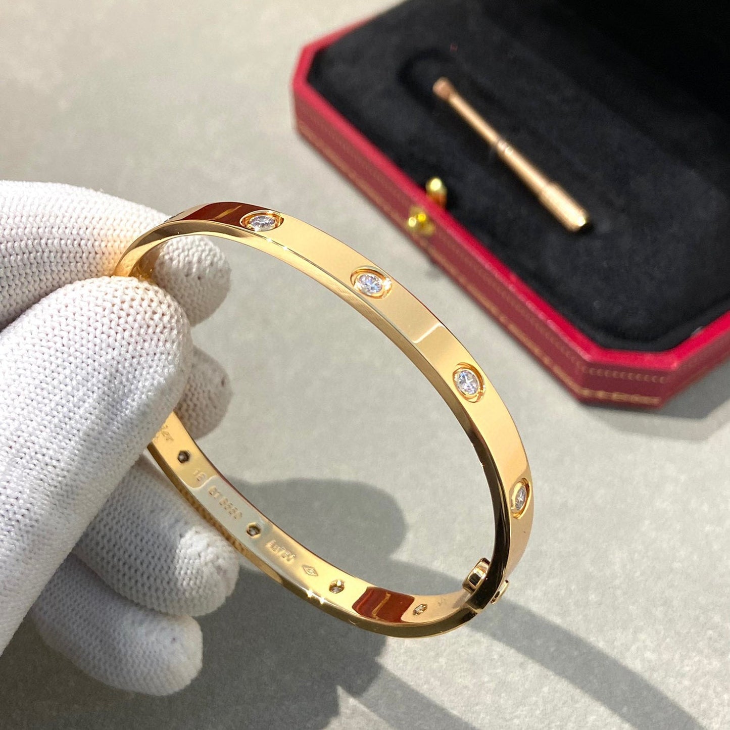 [Glitter Jewelry]LOVE BRACELET 6.1MM 10 DIAMONDS