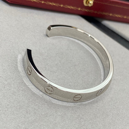 [Glitter Jewelry]LOVE BRACELET 6.1MM 1 DIAMOND OPEN CUFF