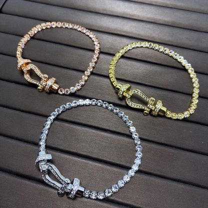 [Glitter Jewelry]FORCE  HORSESHOE  DIAMOND TENNIS BRACELET
