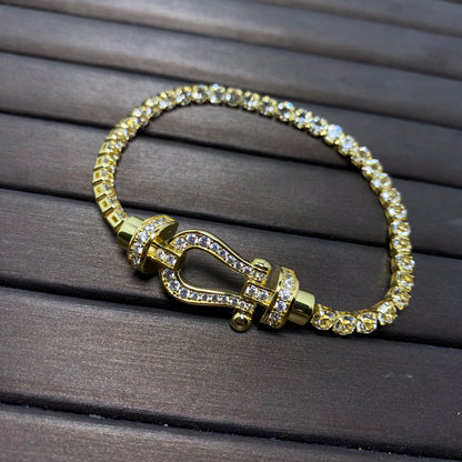 [Glitter Jewelry]FORCE  HORSESHOE  DIAMOND TENNIS BRACELET