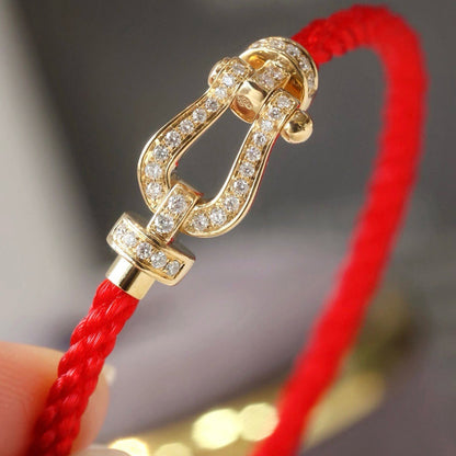 [Glitter Jewelry]FORCE LARGE HORSESHOE FULL DIAMOND BRACELET GOLD