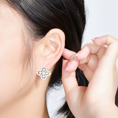 [Glitter Jewelry]LOOP EARRINGS FULL MOTIF DIAMOND 16MM
