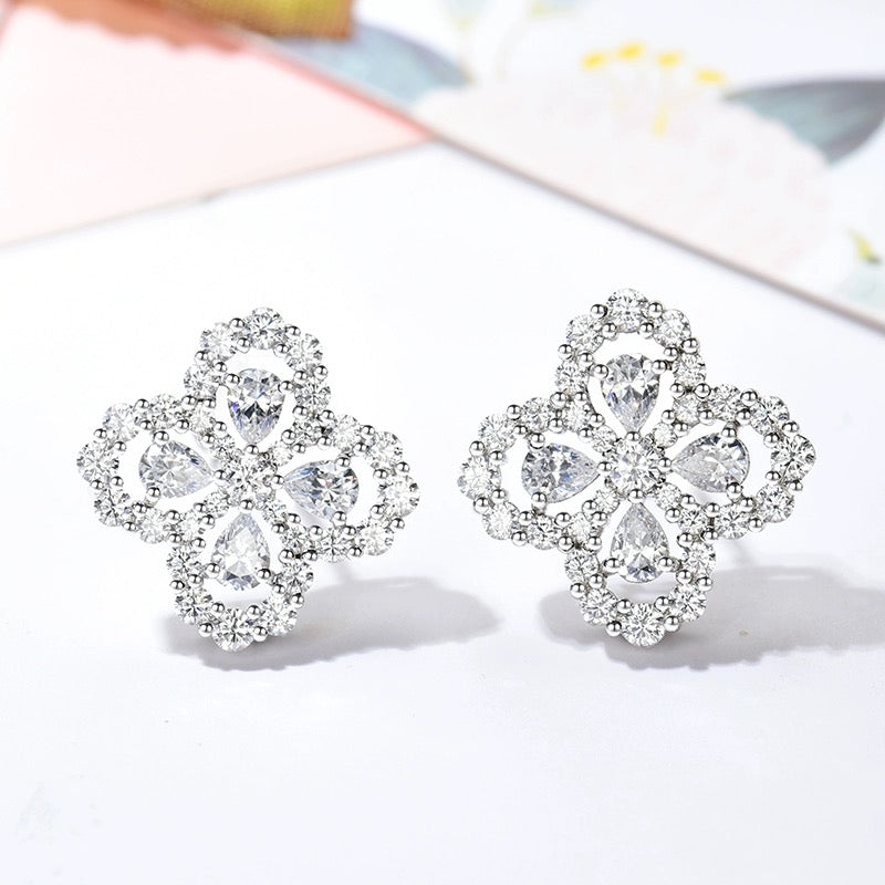 [Glitter Jewelry]LOOP EARRINGS FULL MOTIF DIAMOND 16MM