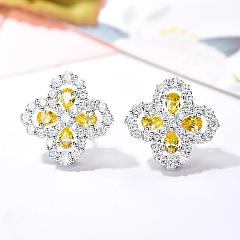 [Glitter Jewelry]LOOP EARRINGS FULL MOTIF DIAMOND 16MM