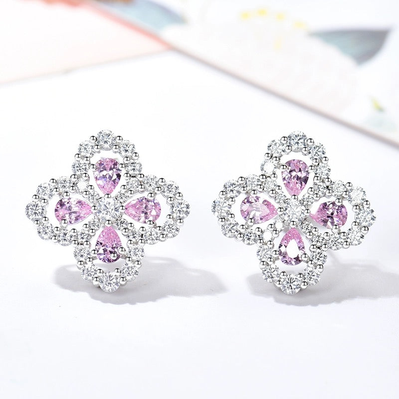 [Glitter Jewelry]LOOP EARRINGS FULL MOTIF DIAMOND 16MM