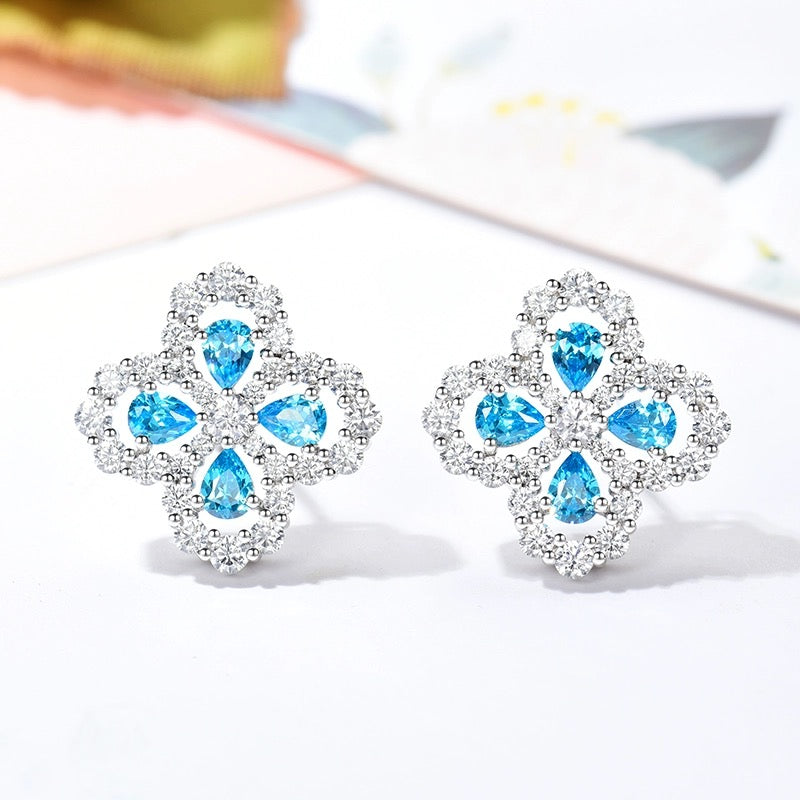 [Glitter Jewelry]LOOP EARRINGS FULL MOTIF DIAMOND 16MM
