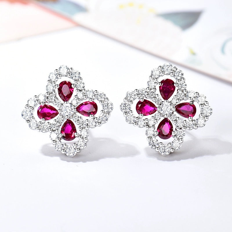 [Glitter Jewelry]LOOP EARRINGS FULL MOTIF DIAMOND 16MM