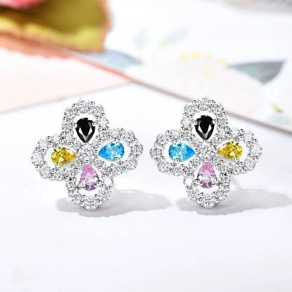 [Glitter Jewelry]LOOP EARRINGS FULL MOTIF DIAMOND 16MM