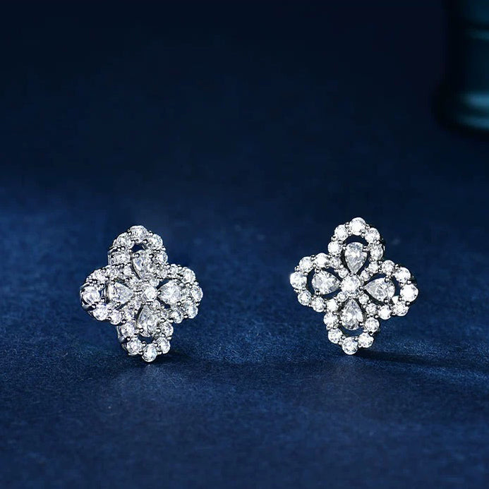 [Glitter Jewelry]LOOP EARRINGS FULL MOTIF DIAMOND 16MM