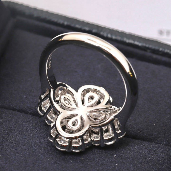 [Glitter Jewelry]LOOP RING FULL MOTIF DIAMOND 16MM SILVE