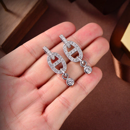 [Glitter Jewelry]HM CHAINE DIAMOND EARRINGS