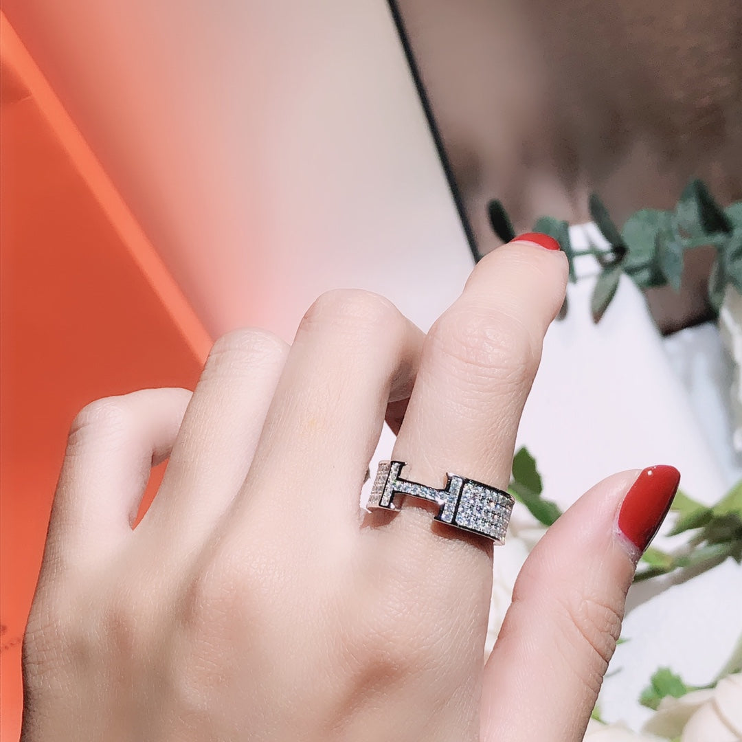 [Glitter Jewelry]H RING FULL DIAMOND