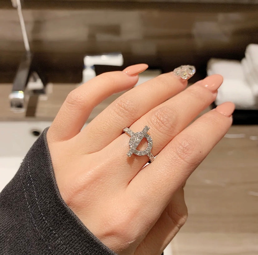 [Glitter Jewelry]ECHAPPEE RING SILVER DIAMOND