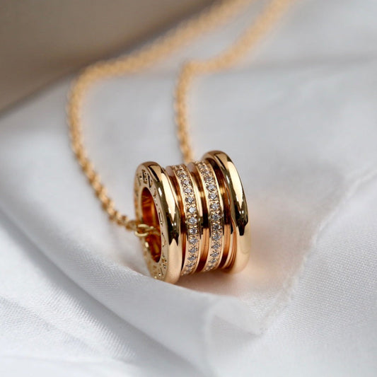 [Glitter Jewelry]ZERO 1 PINK GOLD DIAMOND NECKLACE