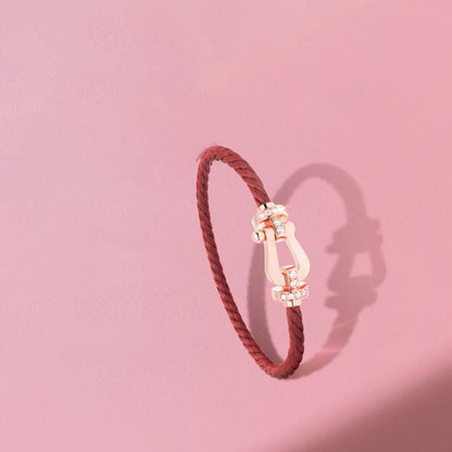 [Glitter Jewelry]FORCE 10 HALF DIAMOND PINK GOLD RED CORDERI LARGE AND MEDIUM MODEL