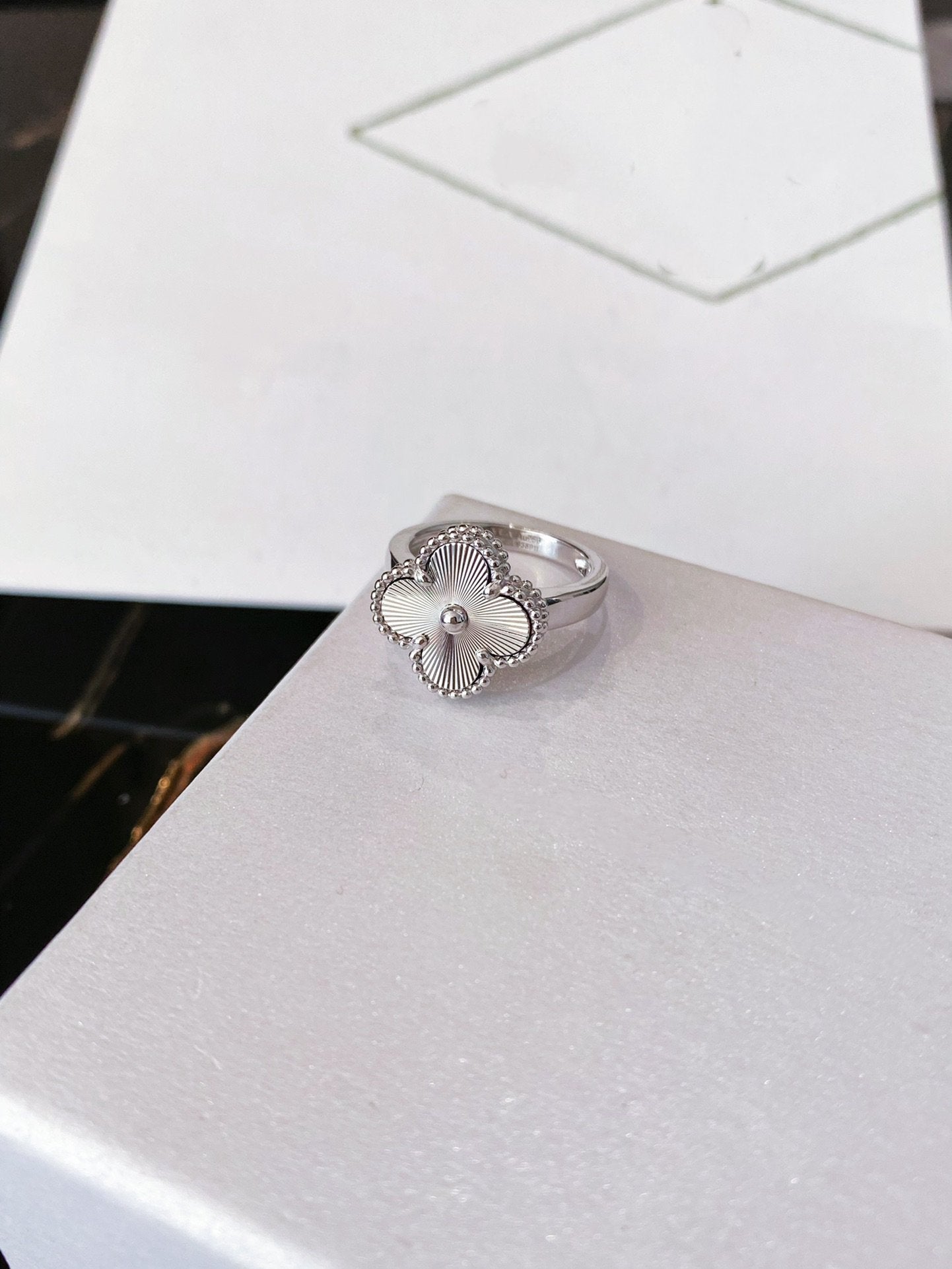 [Glitter Jewelry]CLOVER SILVER RING