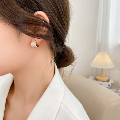 [Glitter Jewelry]ZERO 1 DIAMOND PAVED EARRINGS