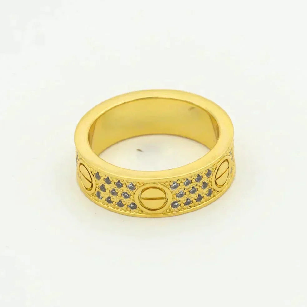[Glitter Jewelry]LOVE RING 5.5MM DIAMONDS PAVED