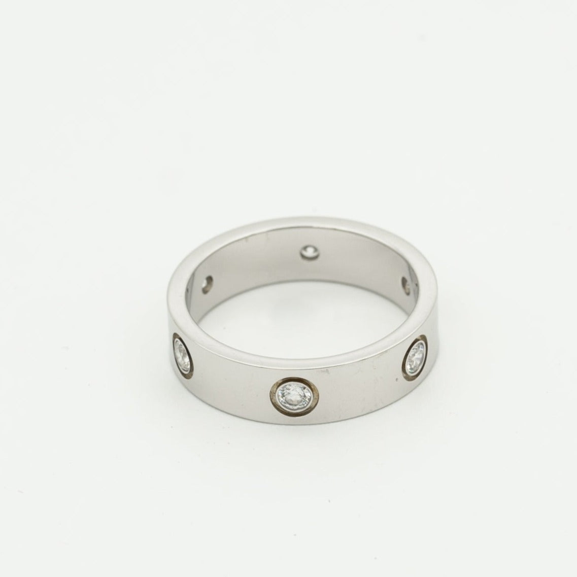 [Glitter Jewelry]LOVE RING 5.5MM 6 DIAMONDS SILVER