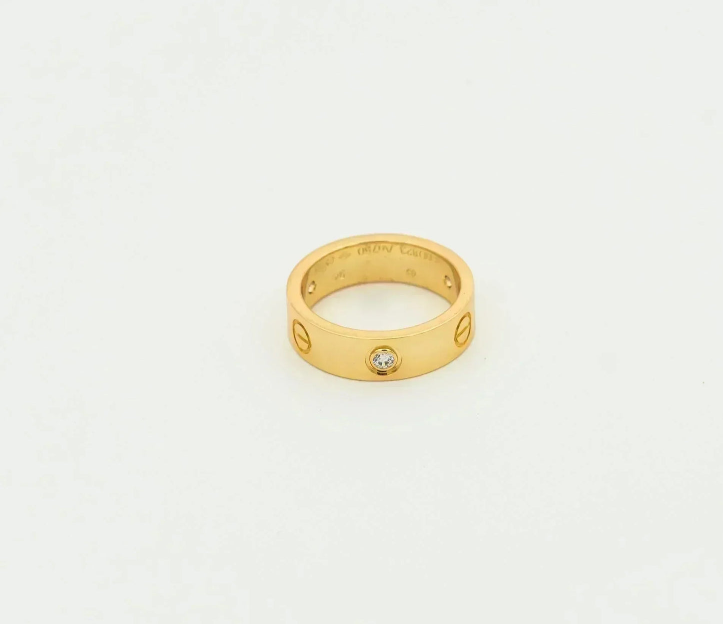 [Glitter Jewelry]LOVE RING 5.5MM 3 DIAMONDS GOLD