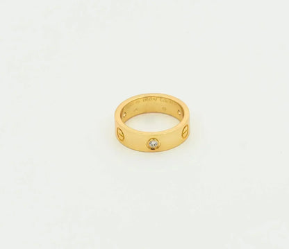 [Glitter Jewelry]LOVE RING 5.5MM 3 DIAMONDS GOLD