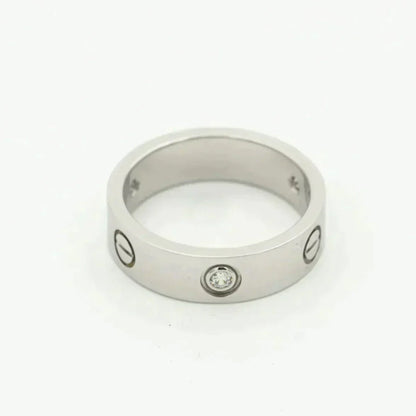 [Glitter Jewelry]LOVE RING 5.5MM 3 DIAMONDS SILVER