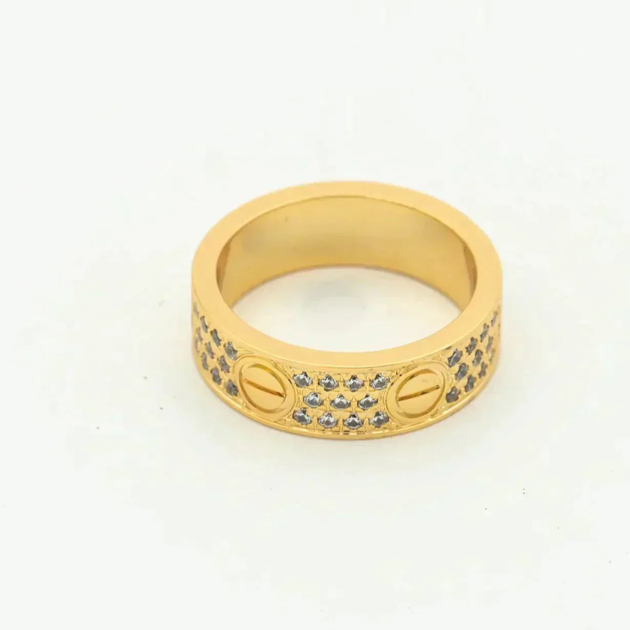 [Glitter Jewelry]LOVE RING 5.5MM DIAMONDS PAVED