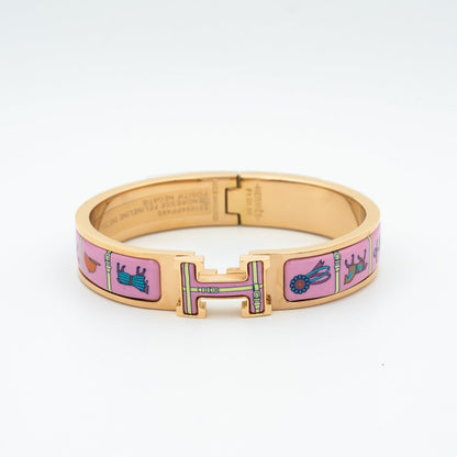 [Glitter Jewelry]H PINK GOLD BRACELET PINK CERAMIC