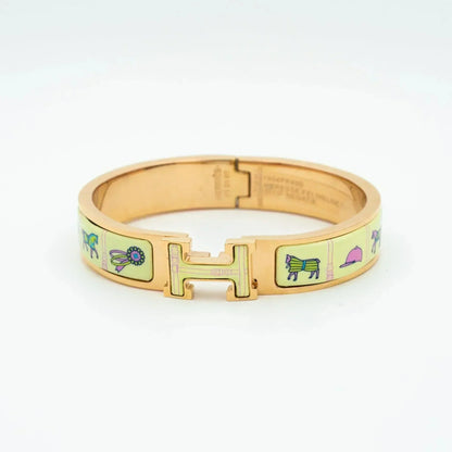 [Glitter Jewelry]H PINK GOLD BRACELET CREAM CERAMIC