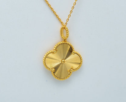 [Glitter Jewelry]CLOVER 25MM PEDANT NECKLACE GOLD