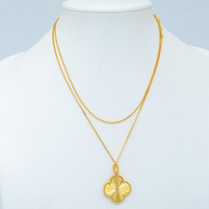 [Glitter Jewelry]CLOVER 25MM PEDANT NECKLACE GOLD