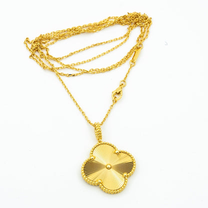 [Glitter Jewelry]CLOVER 25MM PEDANT NECKLACE GOLD