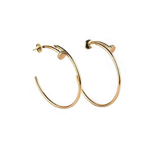 [Glitter Jewelry]JUSTE EARRINGS GOLD DIAMONDS 1.8MM