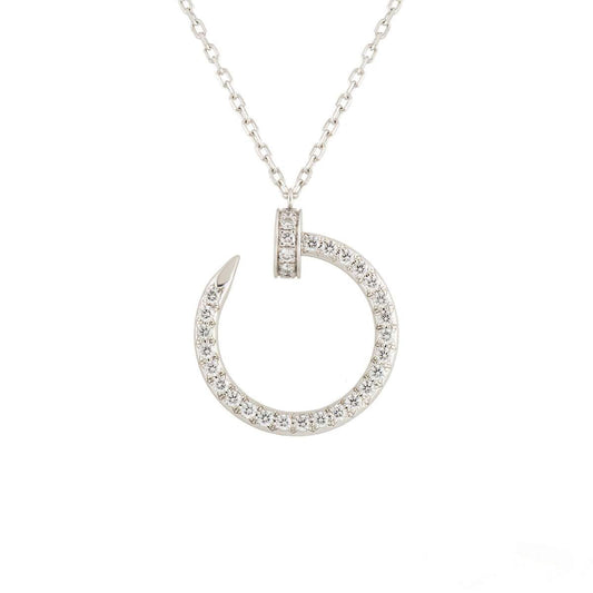 [Glitter Jewelry]JUSTE NECKLACE SILVER DIAMONDS