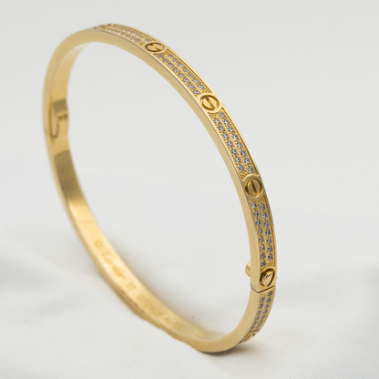 [Glitter Jewelry]LOVE BRACELET 3.65MM DIAMOND-PAVED