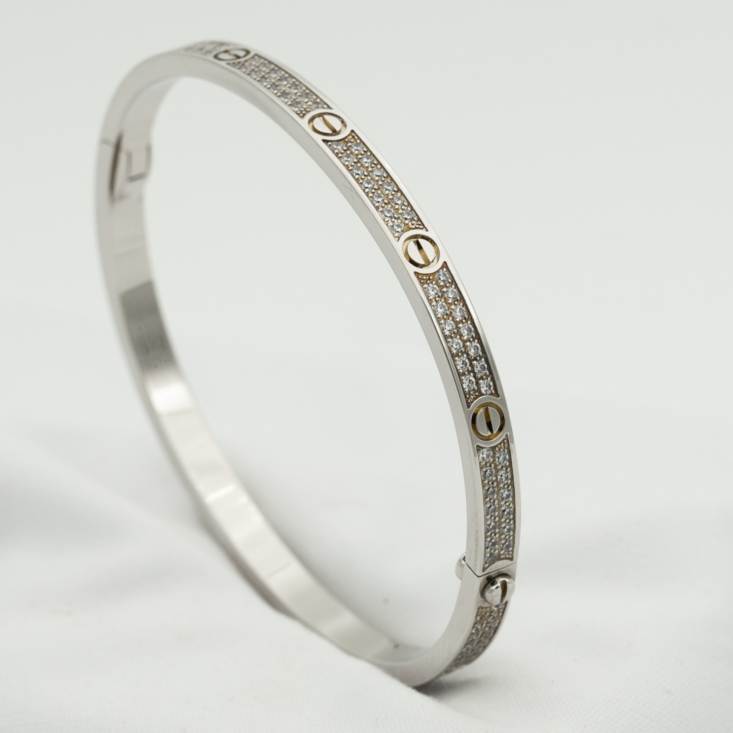 [Glitter Jewelry]LOVE BRACELET 3.65MM DIAMOND-PAVED