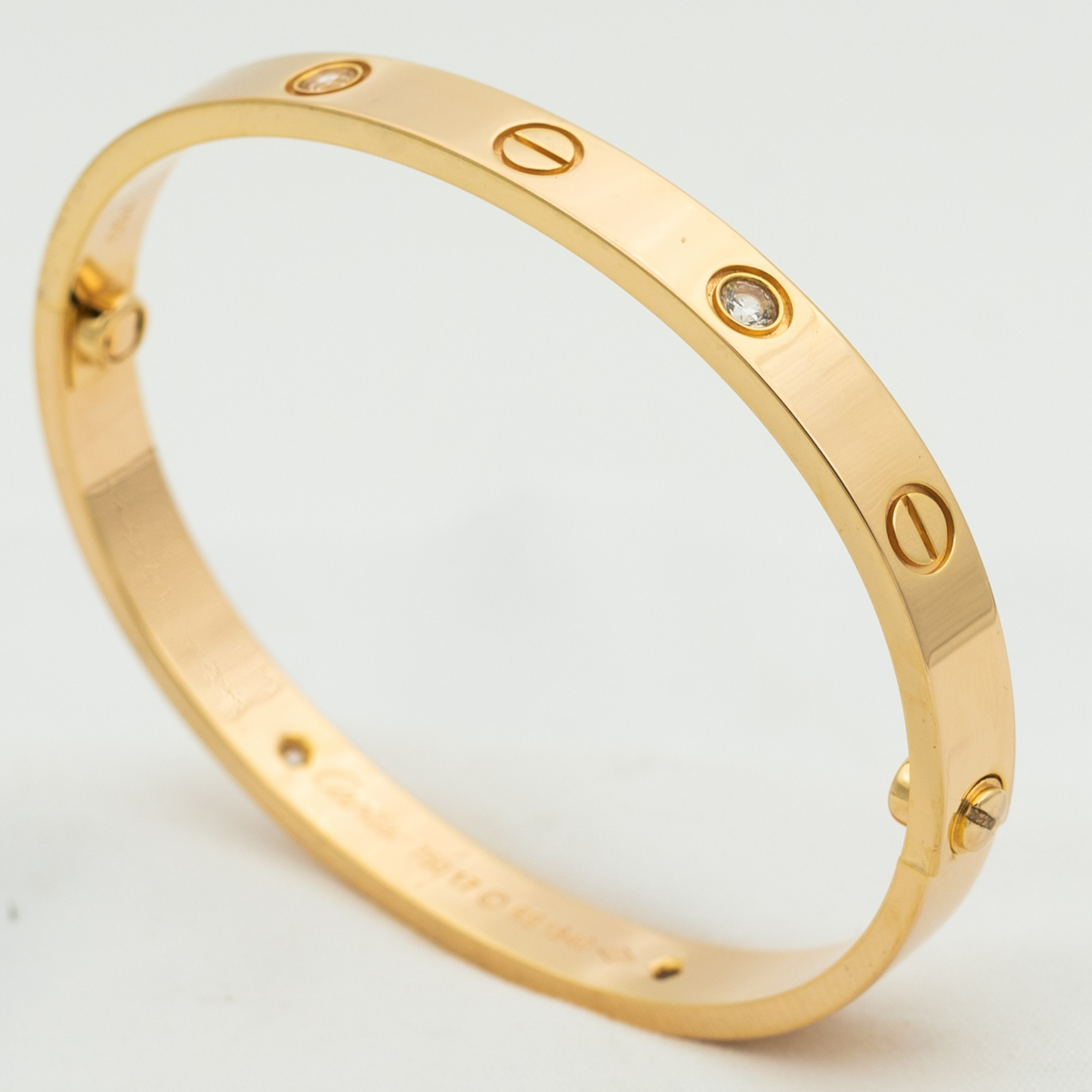 [Glitter Jewelry]LOVE BRACELET 6.1MM 4 DIAMONDS