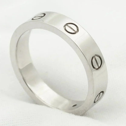 [Glitter Jewelry]LOVE RING 4MM 1 DIAMOND SILVER