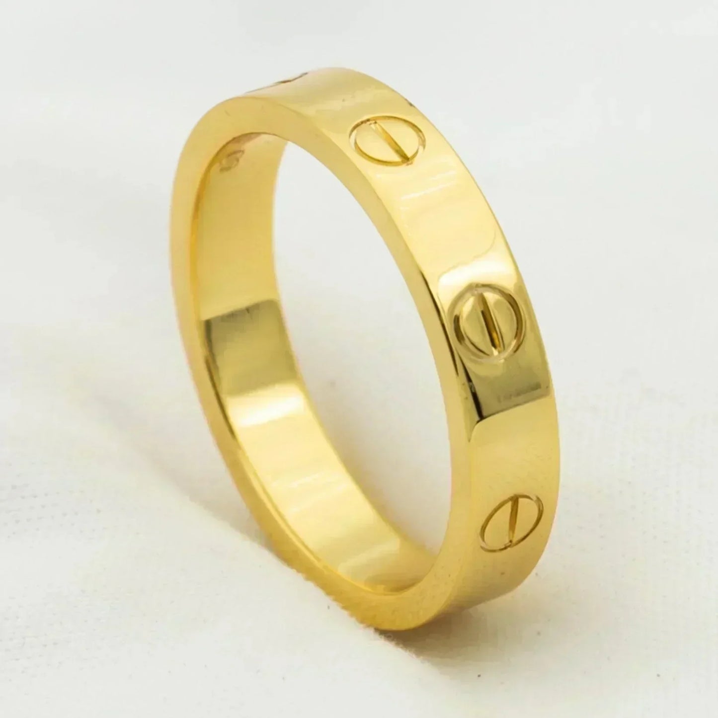 [Glitter Jewelry]LOVE RING 4MM 1 DIAMOND GOLD