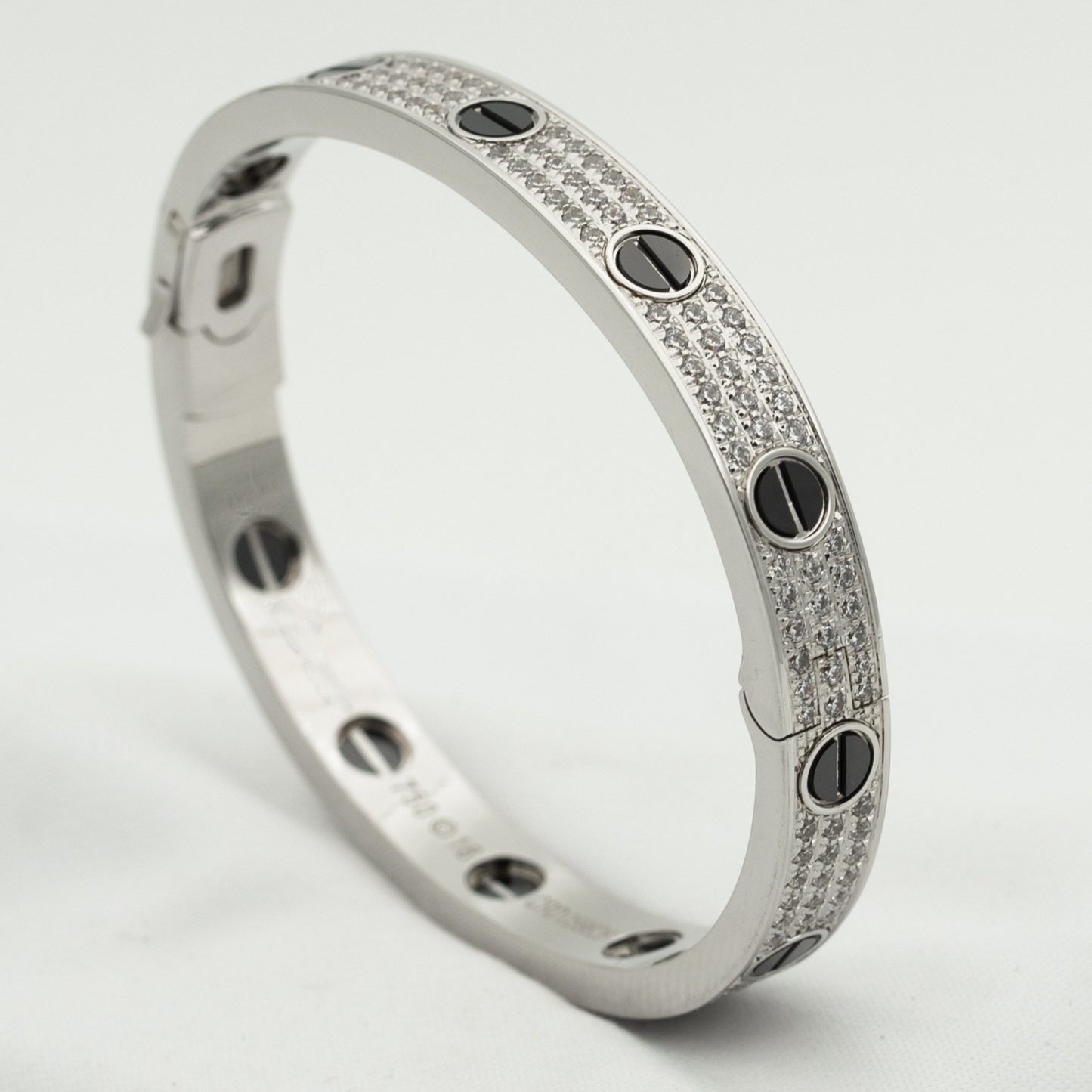[Glitter Jewelry]LOVE BRACELET 6.1MM DIAMOND-PAVED CERAMIC